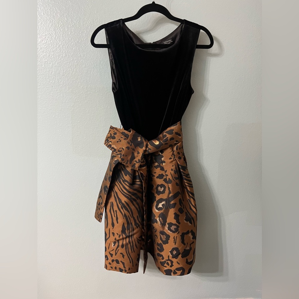 Tahari velvet & satin dress